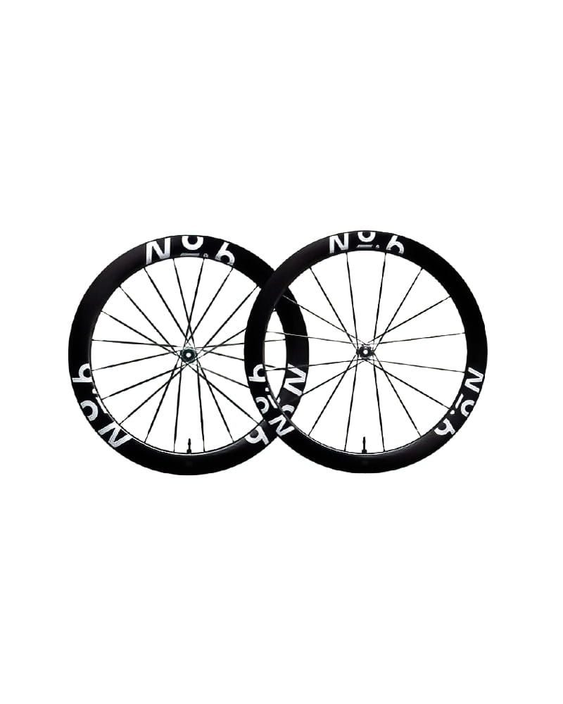 No6 Wheelset 28-28 / 30-30 / 42-48 / 52-58 / 58-65 (Shimano / XDR Freehub) (Black / White Decal) 10 No6 5258 Superlight Aero 1 DeNoiseAI standard