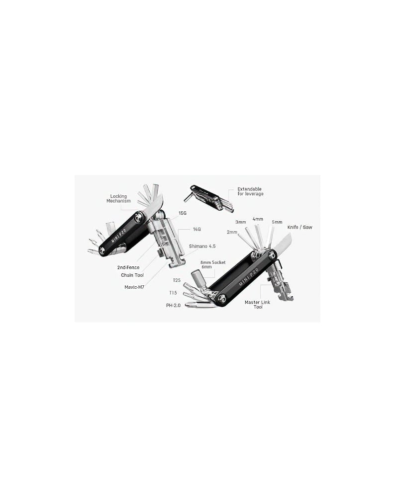 Topeak Mini P20 Multi Tool (Silver) 5 Topeak Mini P20 Multi Tool Silver 5 DeNoiseAI standard min